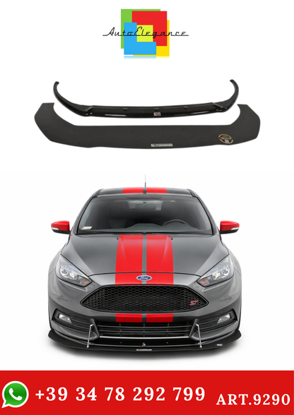 💫ART.9290 Splitter Anteriore Ibrido V.1 Opaco per Ford Focus ST Mk3 FL💫