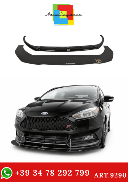 💫ART.9290 Splitter Anteriore Ibrido V.1 Opaco per Ford Focus ST Mk3 FL💫