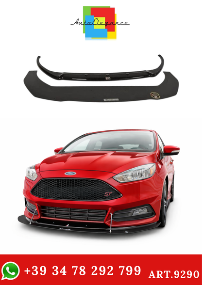 💫ART.9290 Splitter Anteriore Ibrido V.1 Opaco per Ford Focus ST Mk3 FL💫