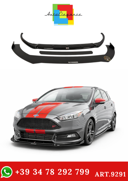💫ART.9291 Splitter Anteriore Ibrido V.2 Opaco per Ford Focus ST Mk3 FL💫
