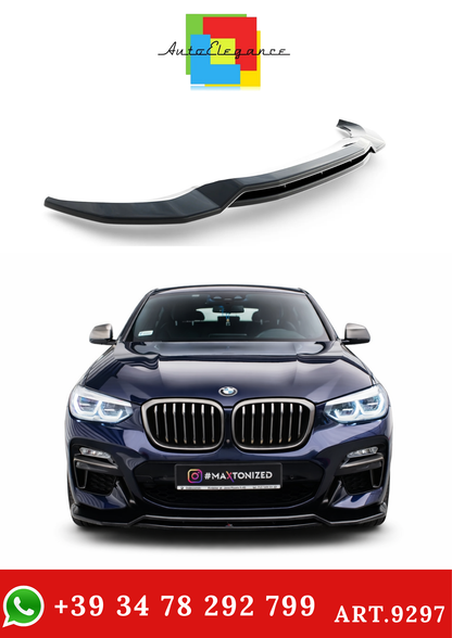 💫ART.9297 Splitter Anteriore Nero Lucido per BMW X4 M-Pack G02 2018-2021💫