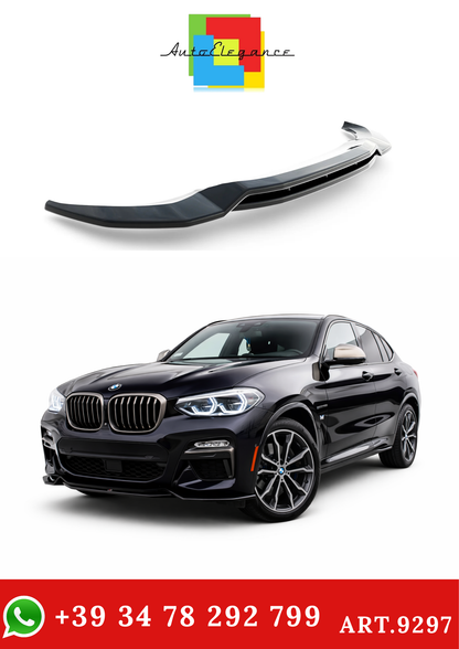 💫ART.9297 Splitter Anteriore Nero Lucido per BMW X4 M-Pack G02 2018-2021💫