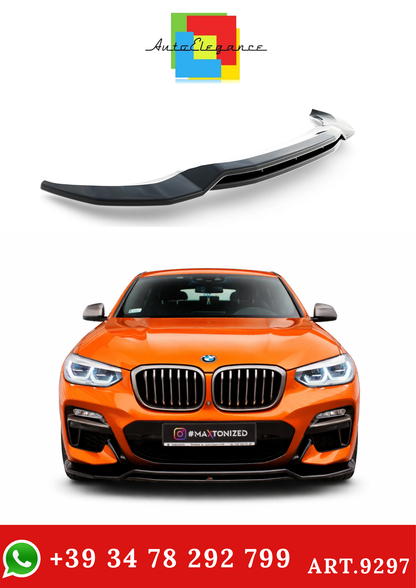 💫ART.9297 Splitter Anteriore Nero Lucido per BMW X4 M-Pack G02 2018-2021💫