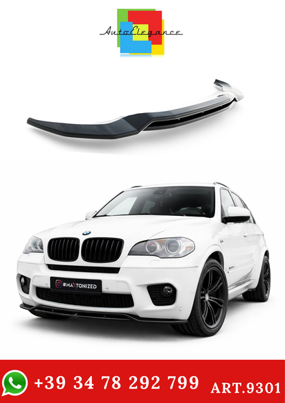 💫 ART.9301 Splitter Anteriore Nero Lucido per BMW X5 E70 restyling M-Pack💫