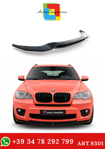 💫 ART.9301 Splitter Anteriore Nero Lucido per BMW X5 E70 restyling M-Pack💫