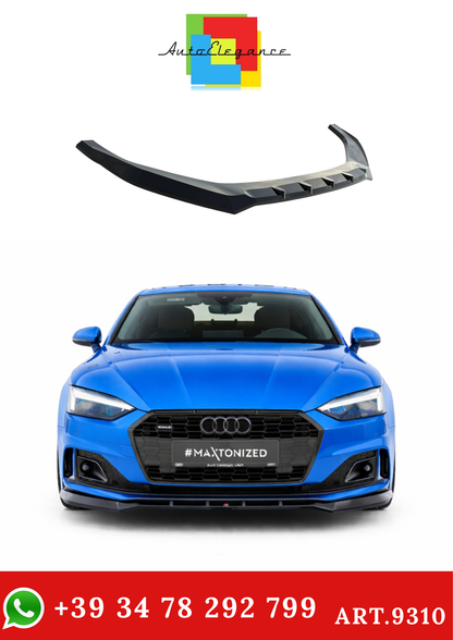 💫ART.9310 Splitter Anteriore Nero Lucido V.2 per Audi A5 F5 Facelift💫