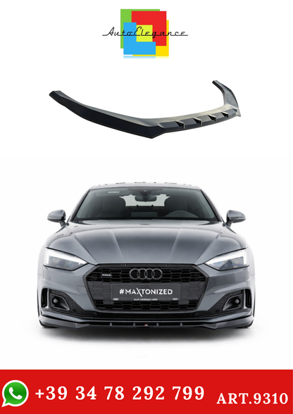 💫ART.9310 Splitter Anteriore Nero Lucido V.2 per Audi A5 F5 Facelift💫