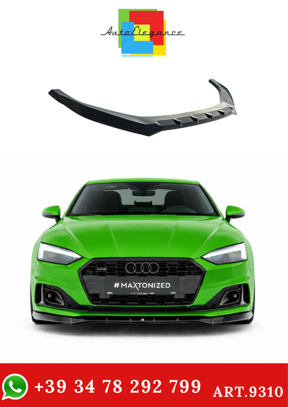 💫ART.9310 Splitter Anteriore Nero Lucido V.2 per Audi A5 F5 Facelift💫