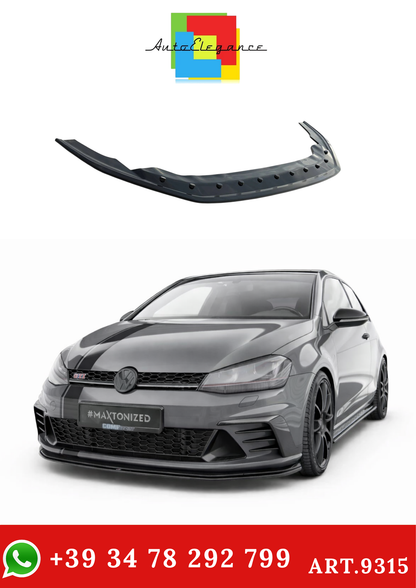 💫ART.9315 Splitter Anteriore Nero Lucido per VW Golf GTI Clubsport Mk7 2013-2016💫