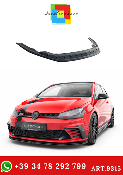 💫ART.9315 Splitter Anteriore Nero Lucido per VW Golf GTI Clubsport Mk7 2013-2016💫