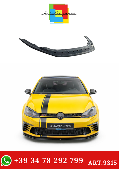 💫ART.9315 Splitter Anteriore Nero Lucido per VW Golf GTI Clubsport Mk7 2013-2016💫