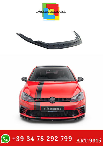 💫ART.9315 Splitter Anteriore Nero Lucido per VW Golf GTI Clubsport Mk7 2013-2016💫