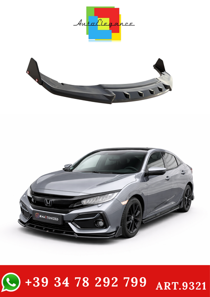 💫ART.9321 Splitter Anteriore + Flaps adatto per Honda Civic Sport Mk 10 2017+💫