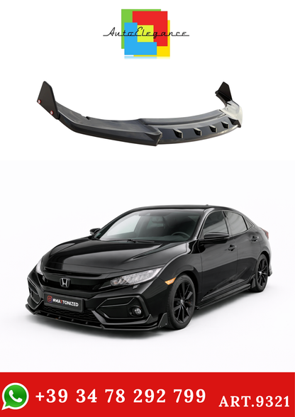 💫ART.9321 Splitter Anteriore + Flaps adatto per Honda Civic Sport Mk 10 2017+💫