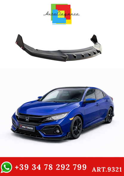 💫ART.9321 Splitter Anteriore + Flaps adatto per Honda Civic Sport Mk 10 2017+💫