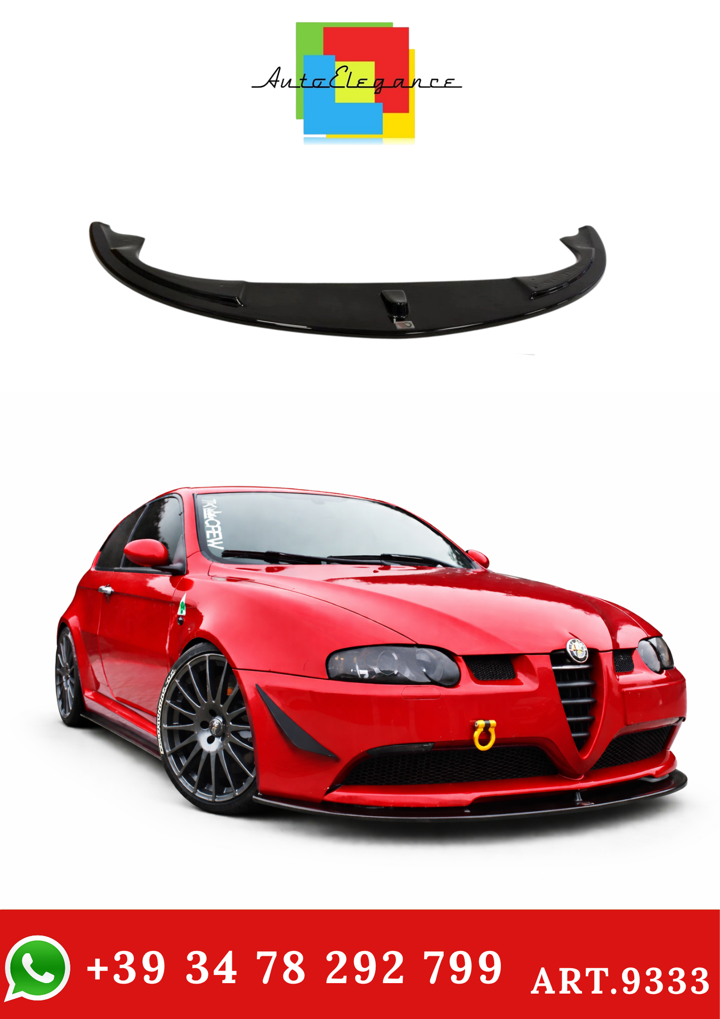 💫ART.9333 SPLITTER ANTERIORE ALFA ROMEO 147 GTA 2002-2010💫