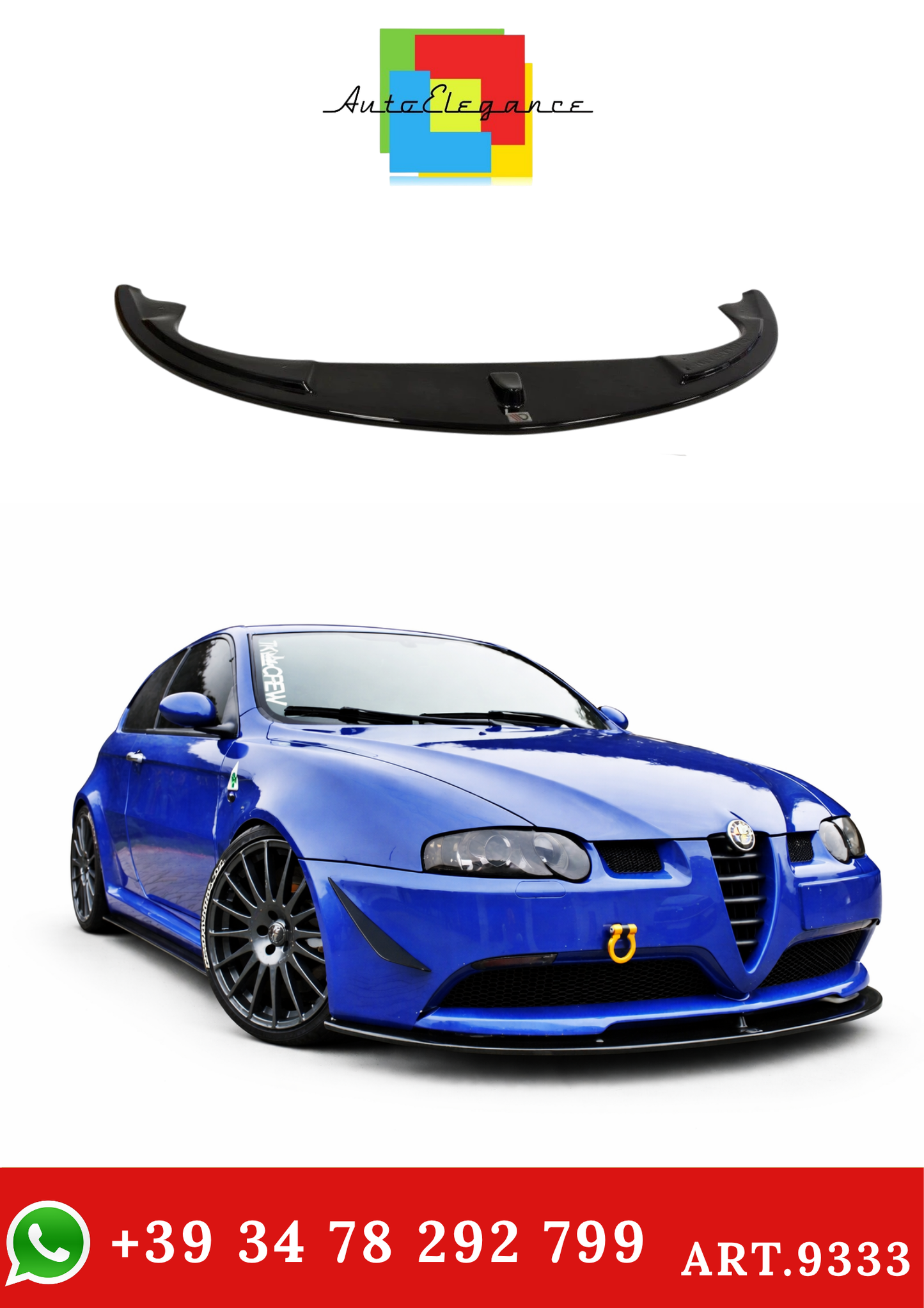 💫ART.9333 SPLITTER ANTERIORE ALFA ROMEO 147 GTA 2002-2010💫