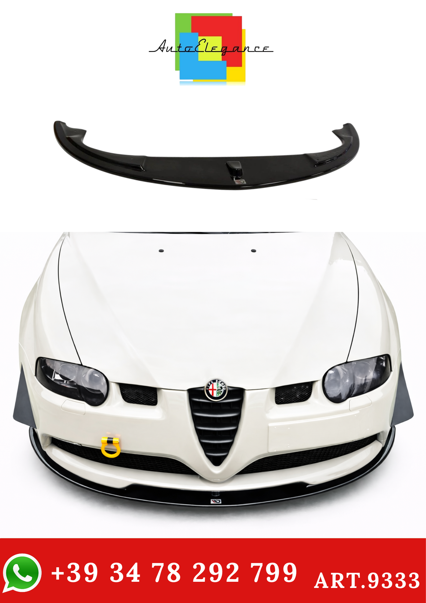 💫ART.9333 SPLITTER ANTERIORE ALFA ROMEO 147 GTA 2002-2010💫