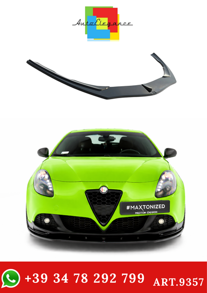 💫ART.9357 Splitter  Anteriore Nero Lucido per Alfa Romeo Giulietta Zender💫