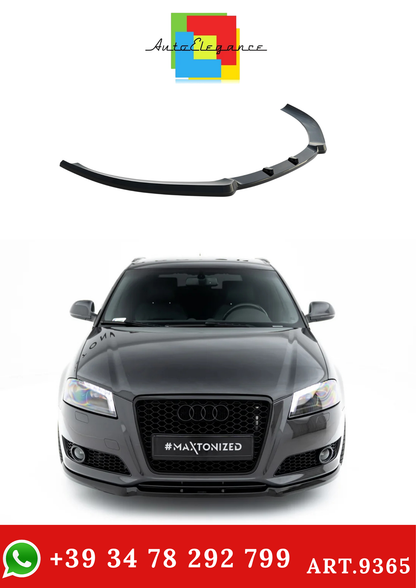 💫ART.9365 Splitter Anteriore Nero Lucido per Audi A3 8P Facelift 2008-2013💫