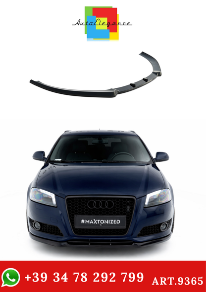 💫ART.9365 Splitter Anteriore Nero Lucido per Audi A3 8P Facelift 2008-2013💫