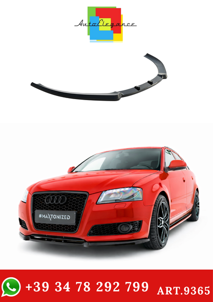 💫ART.9365 Splitter Anteriore Nero Lucido per Audi A3 8P Facelift 2008-2013💫