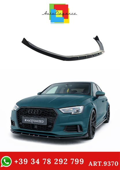 💫ART.9370 Splitter Nero Lucido per Audi A3 Sedan 8V Facelift 2016-2020💫