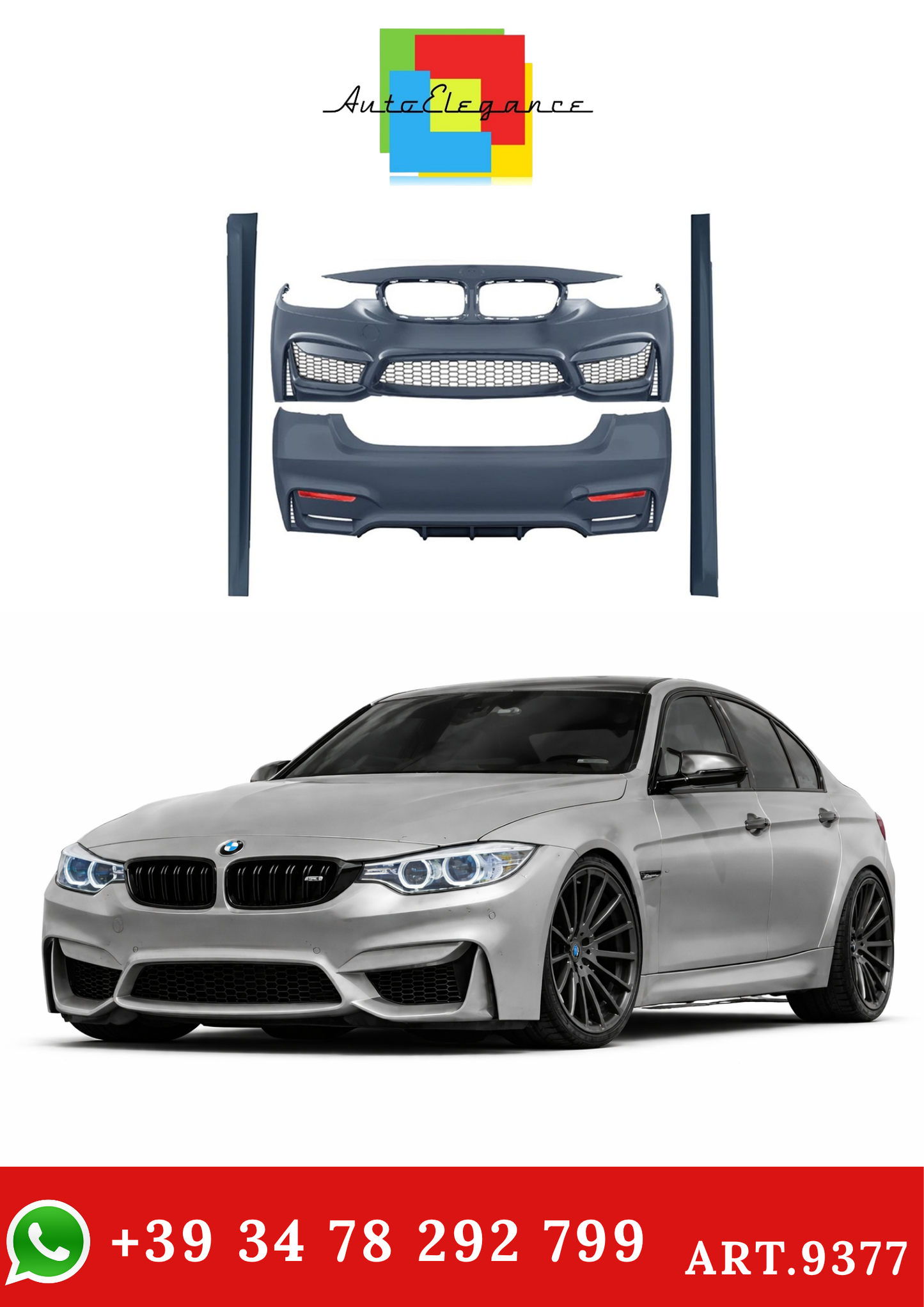 💫ART.9377 Bodykit Stile M3 per BMW Serie 3 (F30) (2013-2019)💫