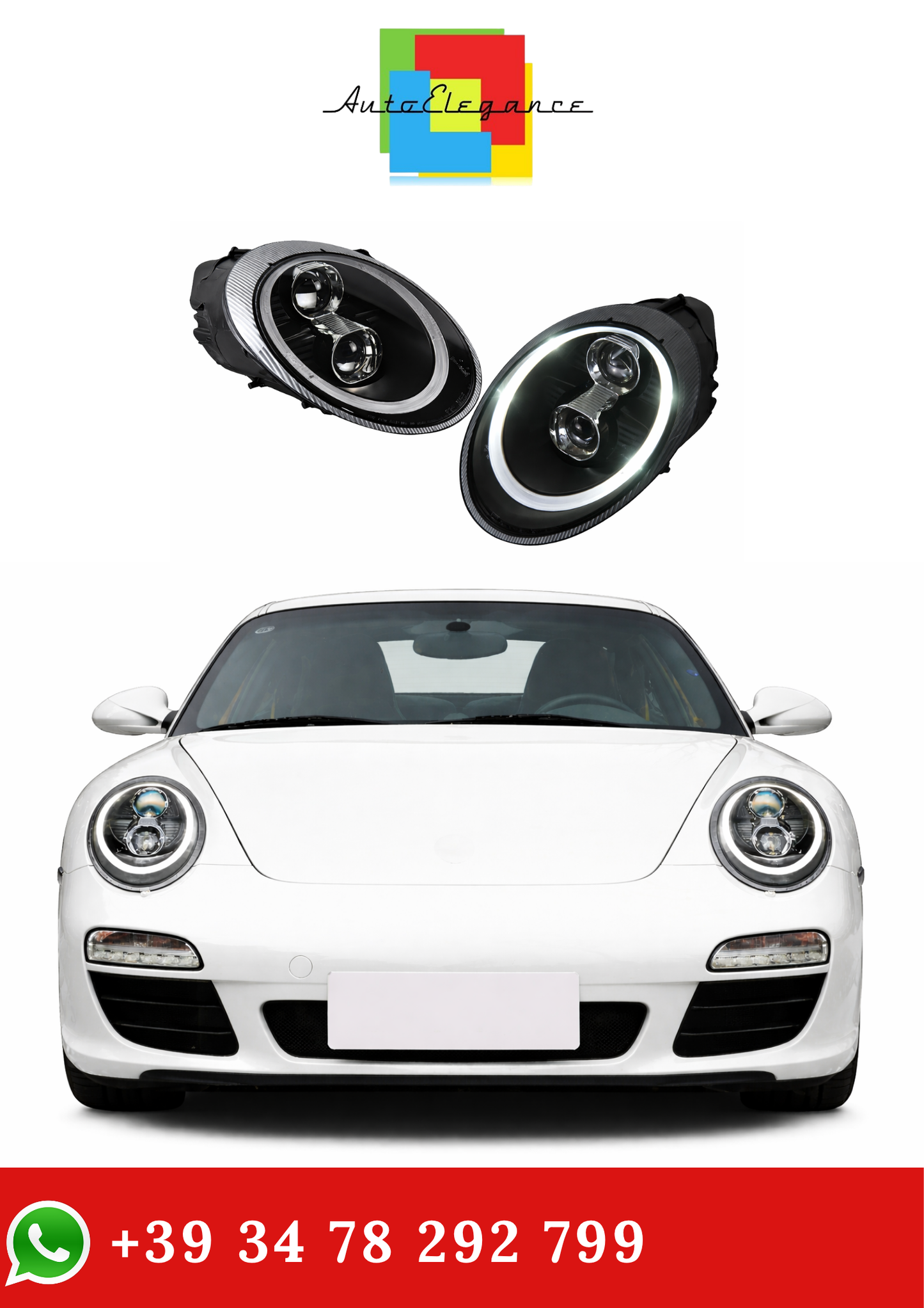 💫Fari Anteriori Full LED per Porsche 911 997 2005-2009💫