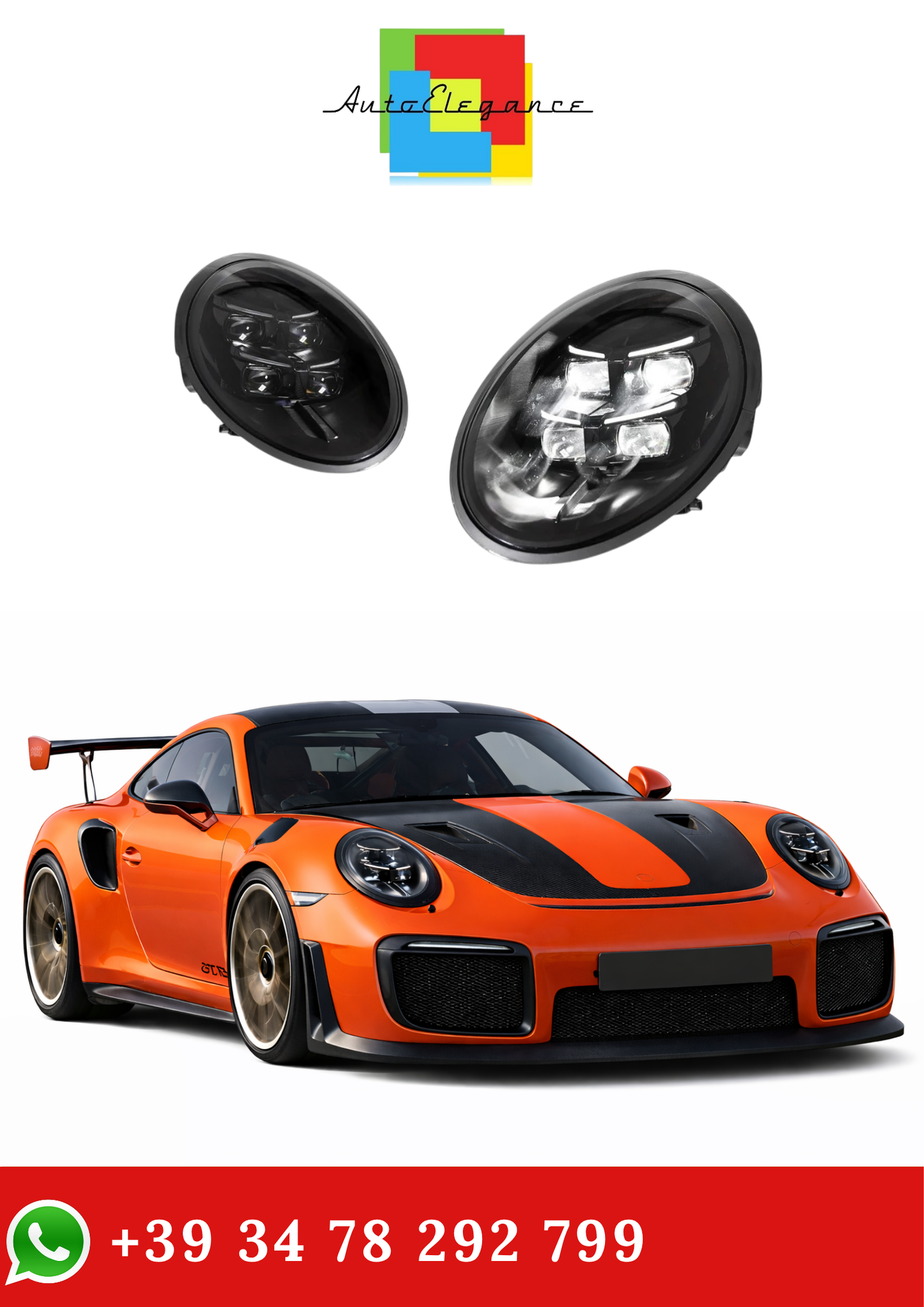 💫Fari Anteriori FULL LED per Porsche 911 (2013-2018)💫