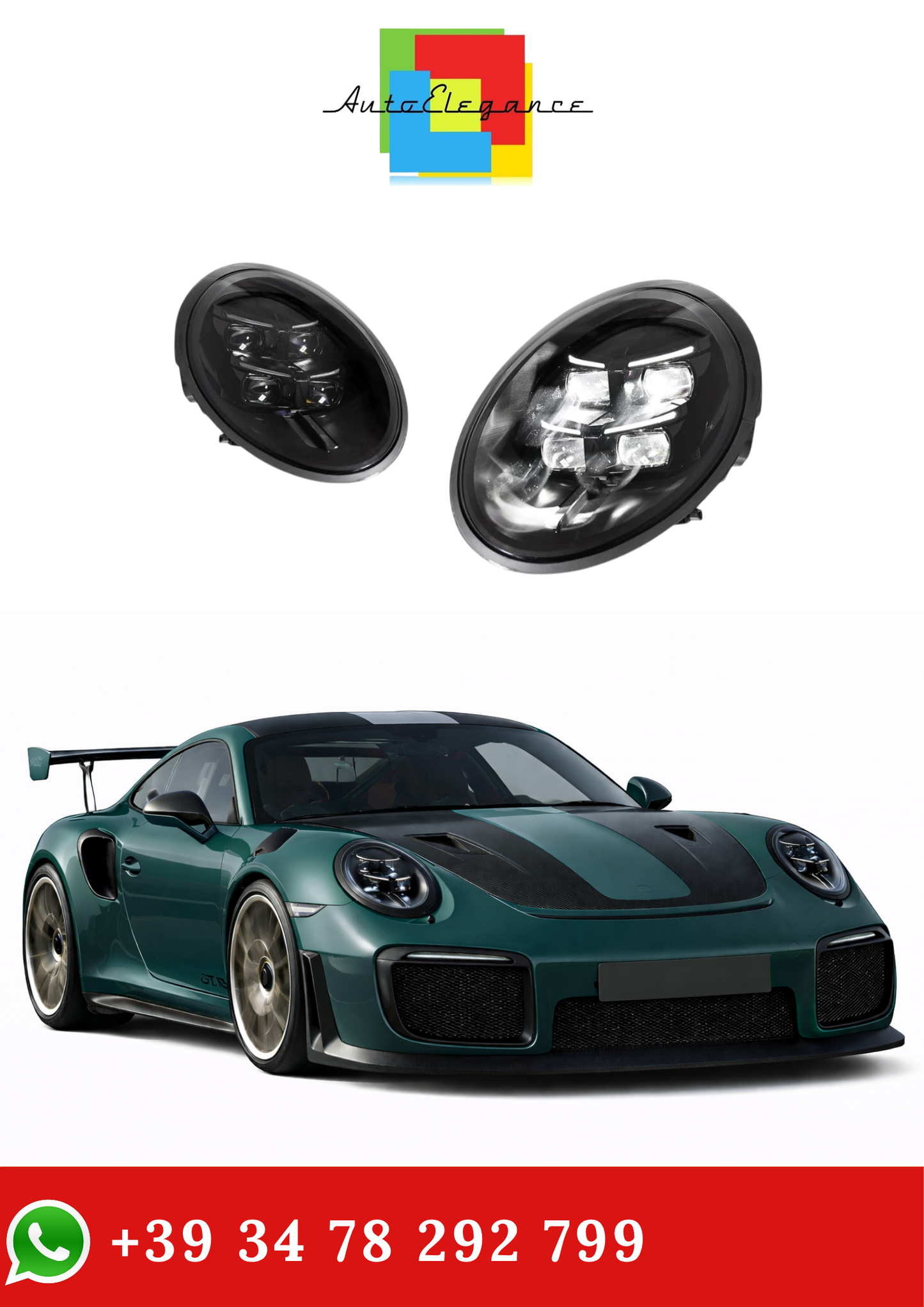 💫Fari Anteriori FULL LED per Porsche 911 (2013-2018)💫