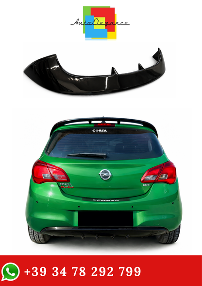 💫ART.2153 SPOILER ADATTO PER OPEL CORSA E 5 PORTE 2014-2019 NERO LUCIDO💫