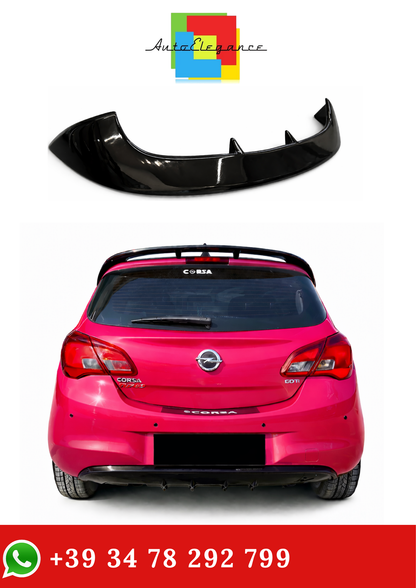 💫ART.2153 SPOILER ADATTO PER OPEL CORSA E 5 PORTE 2014-2019 NERO LUCIDO💫