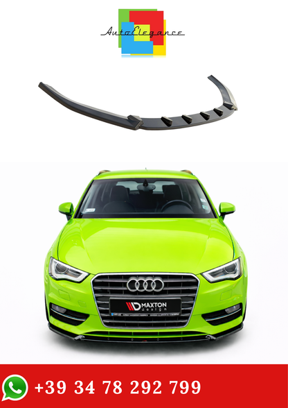 💫ART.9418 Splitter Anteriore Audi A3 Sportback 8V 2013-2016 Nero Lucido💫