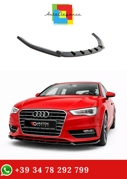 💫ART.9418 Splitter Anteriore Audi A3 Sportback 8V 2013-2016 Nero Lucido💫