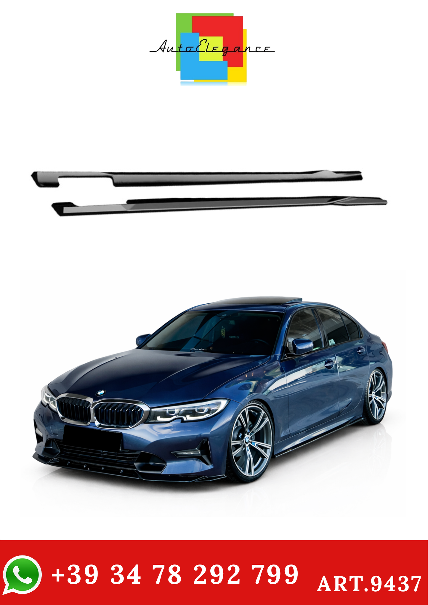 💫ART.9437 Sotto Minigonne per BMW Serie 3 G20 Sport Line 2018-2022💫