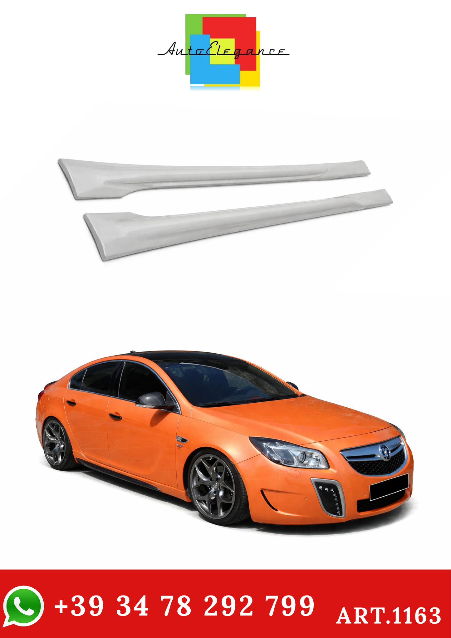 💫ART.1163 MINIGONNE LATERALI LOOK OPC SPORT PER OPEL INSIGNIA 2008-2016💫