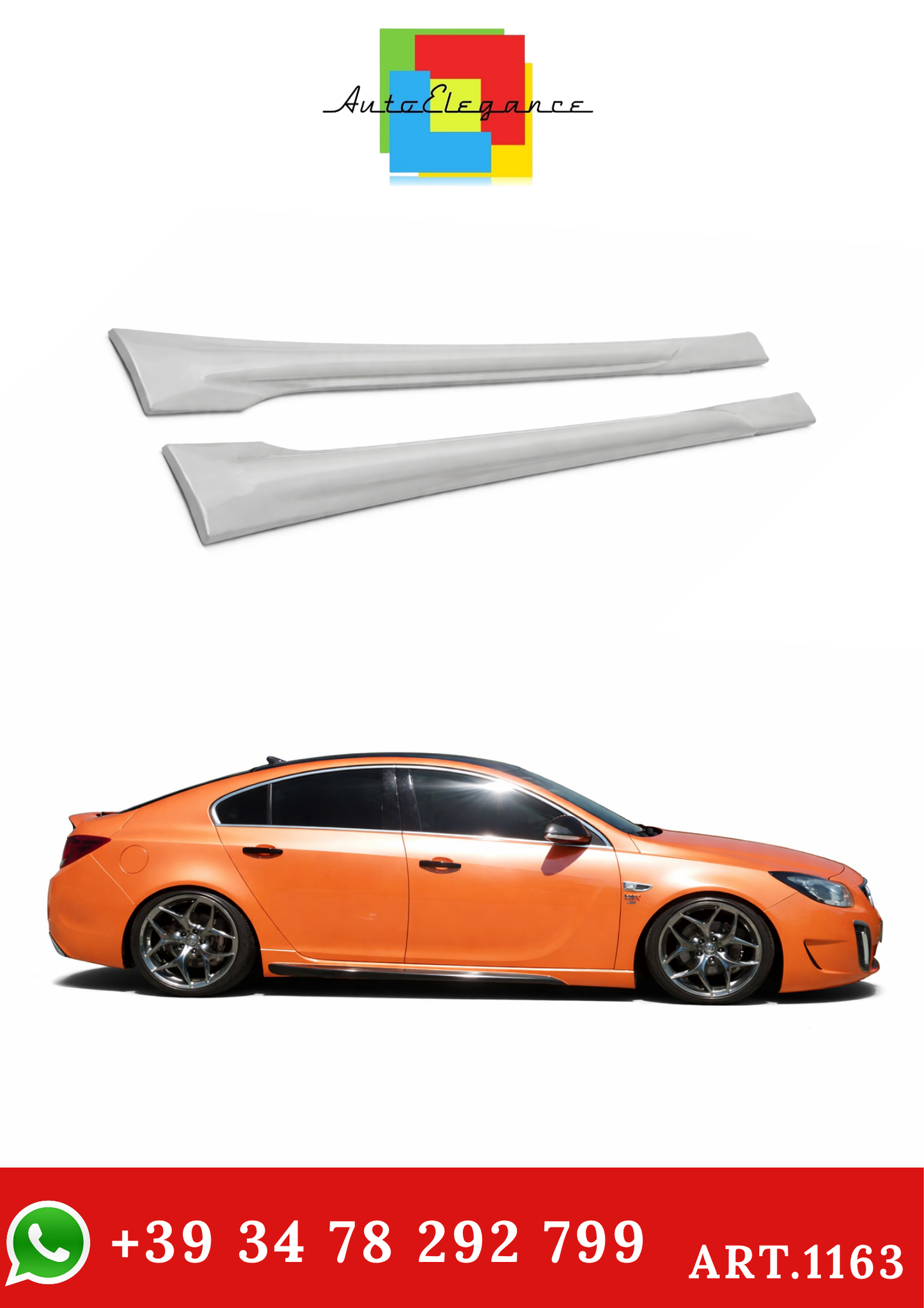 💫ART.1163 MINIGONNE LATERALI LOOK OPC SPORT PER OPEL INSIGNIA 2008-2016💫