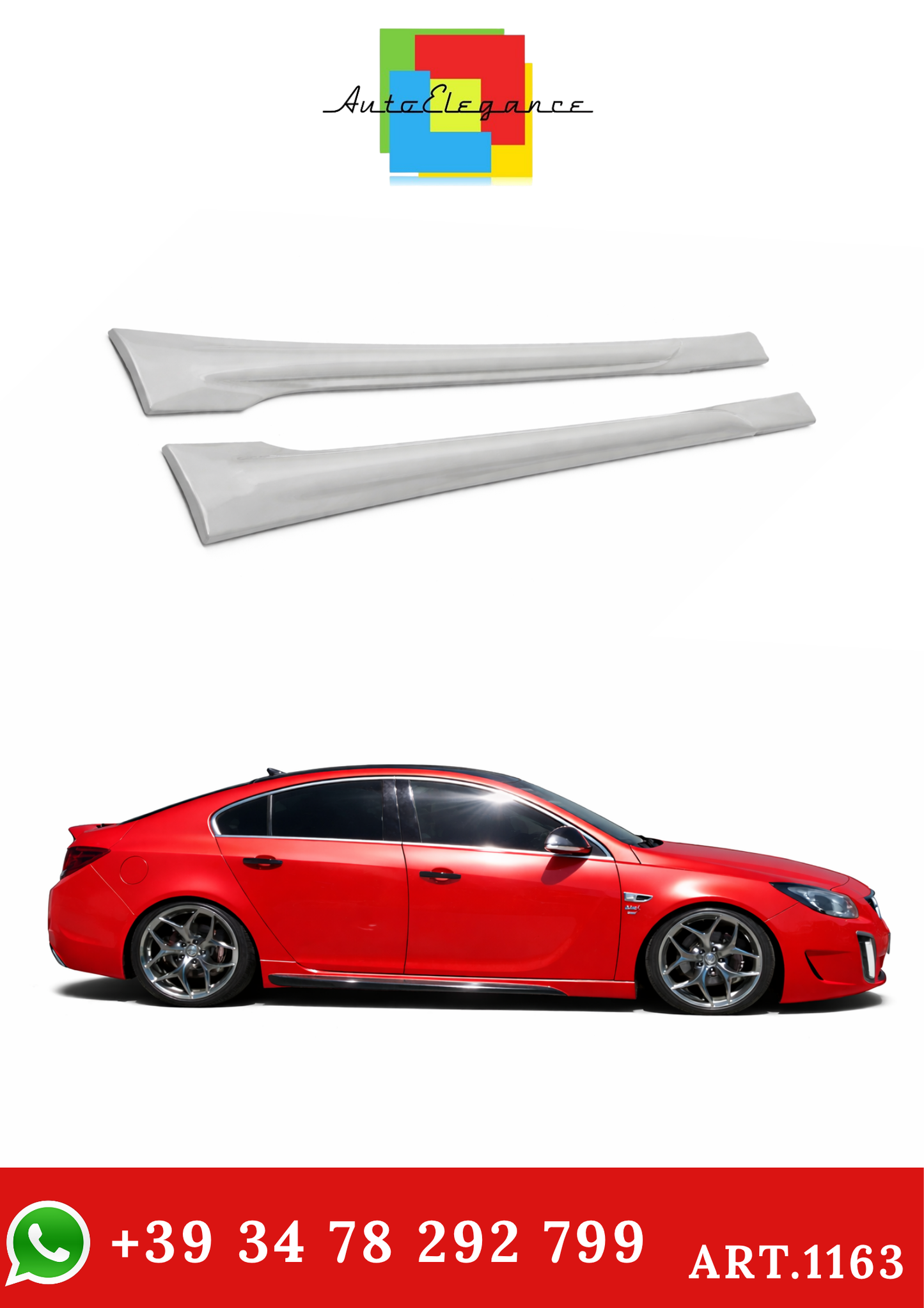 💫ART.1163 MINIGONNE LATERALI LOOK OPC SPORT PER OPEL INSIGNIA 2008-2016💫
