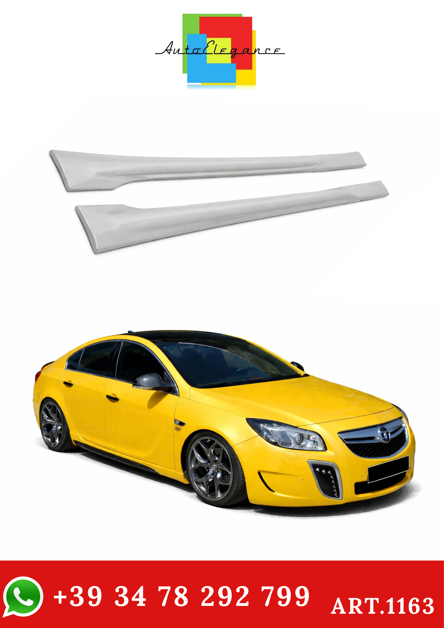 💫ART.1163 MINIGONNE LATERALI LOOK OPC SPORT PER OPEL INSIGNIA 2008-2016💫