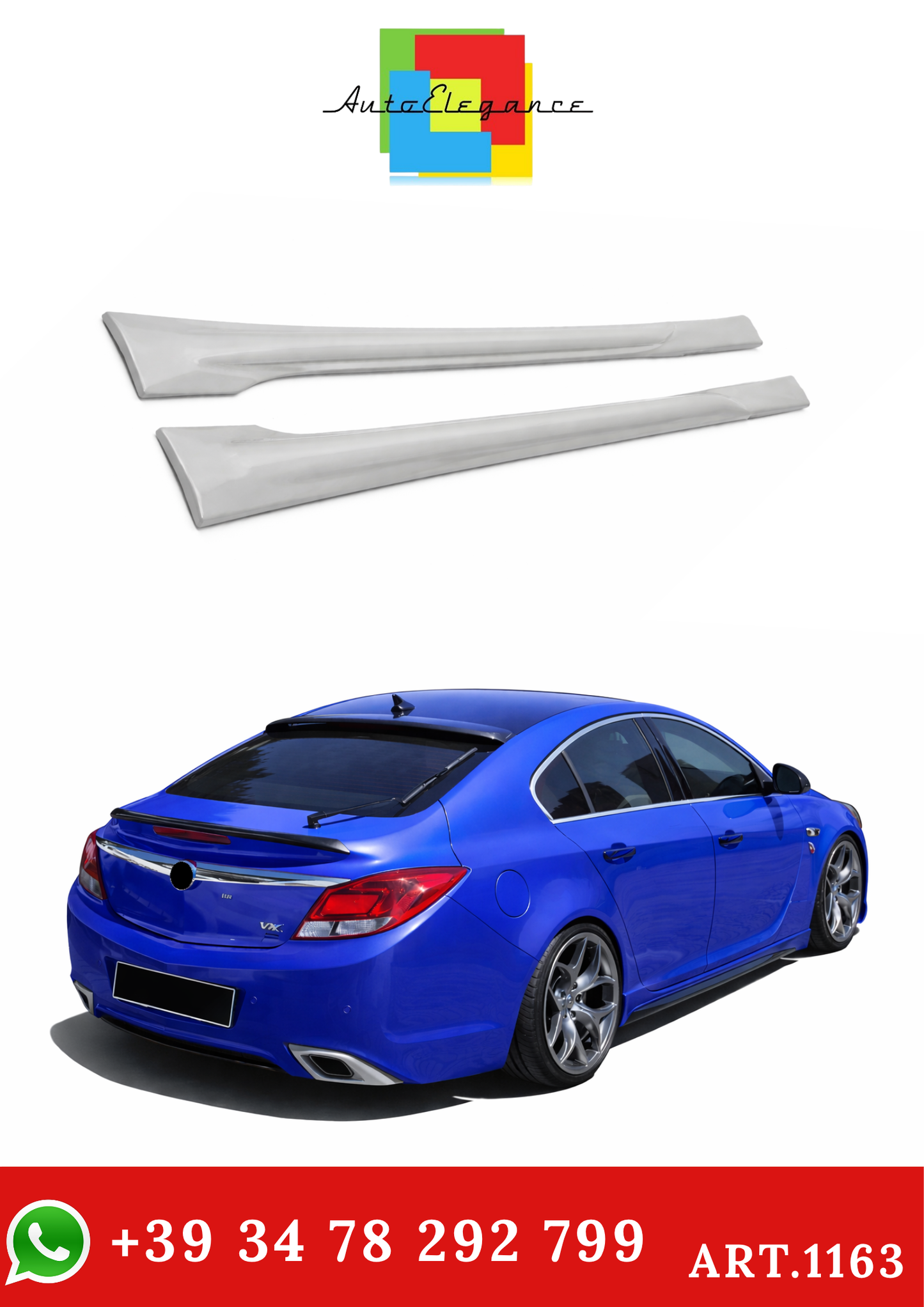 💫ART.1163 MINIGONNE LATERALI LOOK OPC SPORT PER OPEL INSIGNIA 2008-2016💫