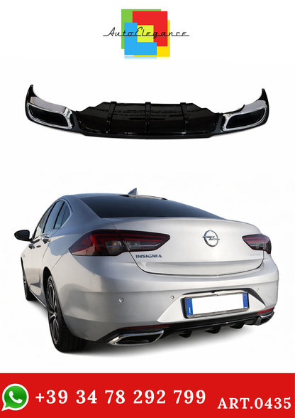 💫ART.0435 DIFFUSORE POSTERIORE PER OPEL INSIGNIA B 2018+ NERO LUCIDO💫