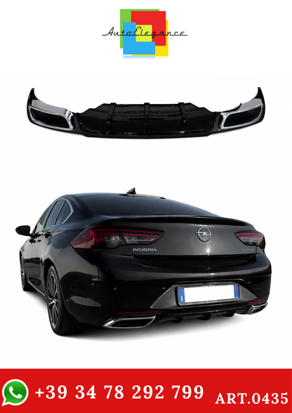 💫ART.0435 DIFFUSORE POSTERIORE PER OPEL INSIGNIA B 2018+ NERO LUCIDO💫