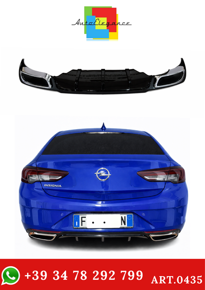 💫ART.0435 DIFFUSORE POSTERIORE PER OPEL INSIGNIA B 2018+ NERO LUCIDO💫
