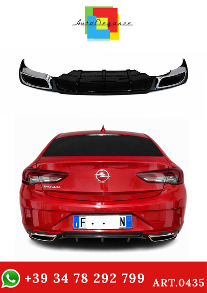 💫ART.0435 DIFFUSORE POSTERIORE PER OPEL INSIGNIA B 2018+ NERO LUCIDO💫