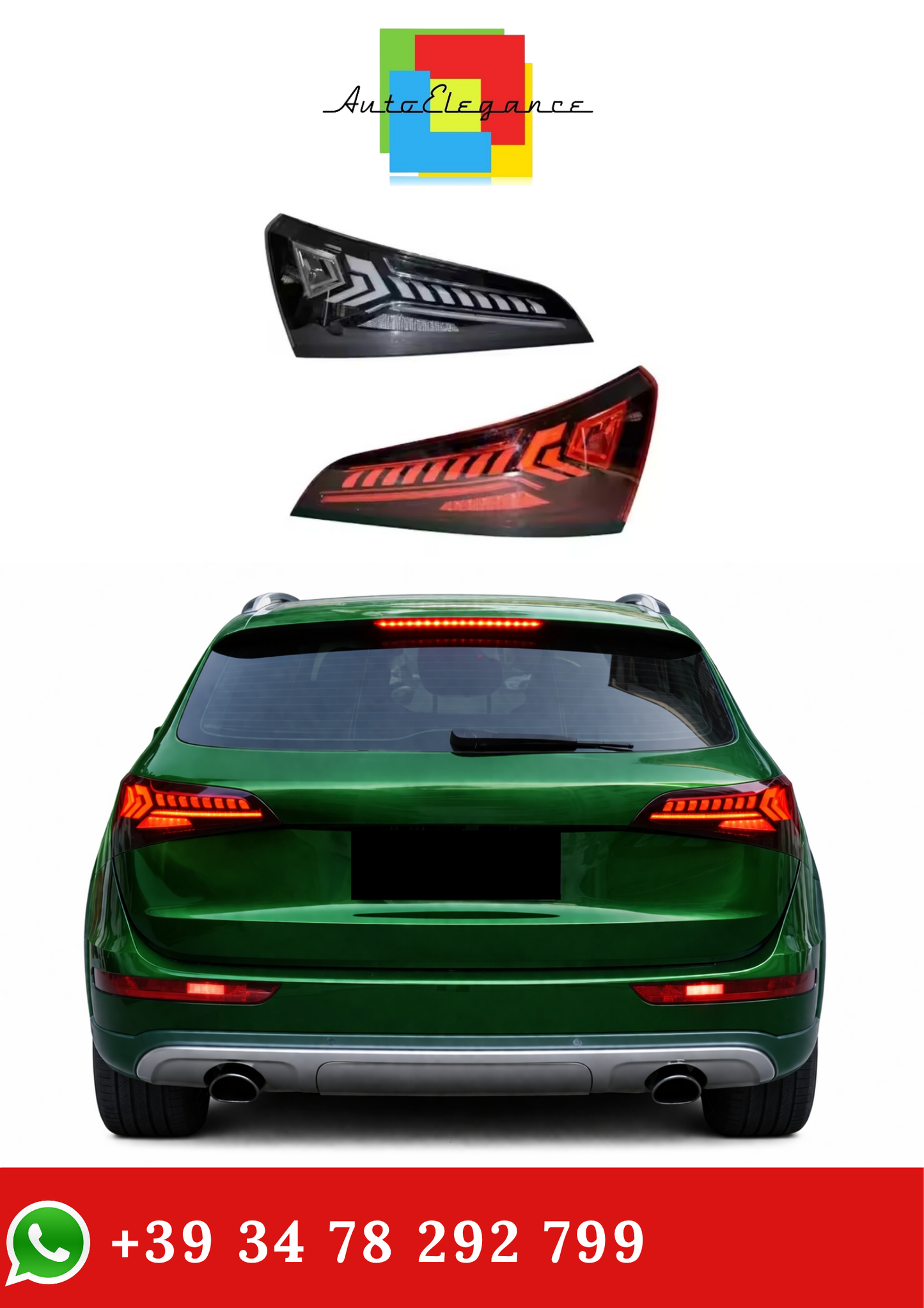 💫Fanali Posteriori SQ5 8R LED design Q7 Per Audi Q5 2008-2017💫