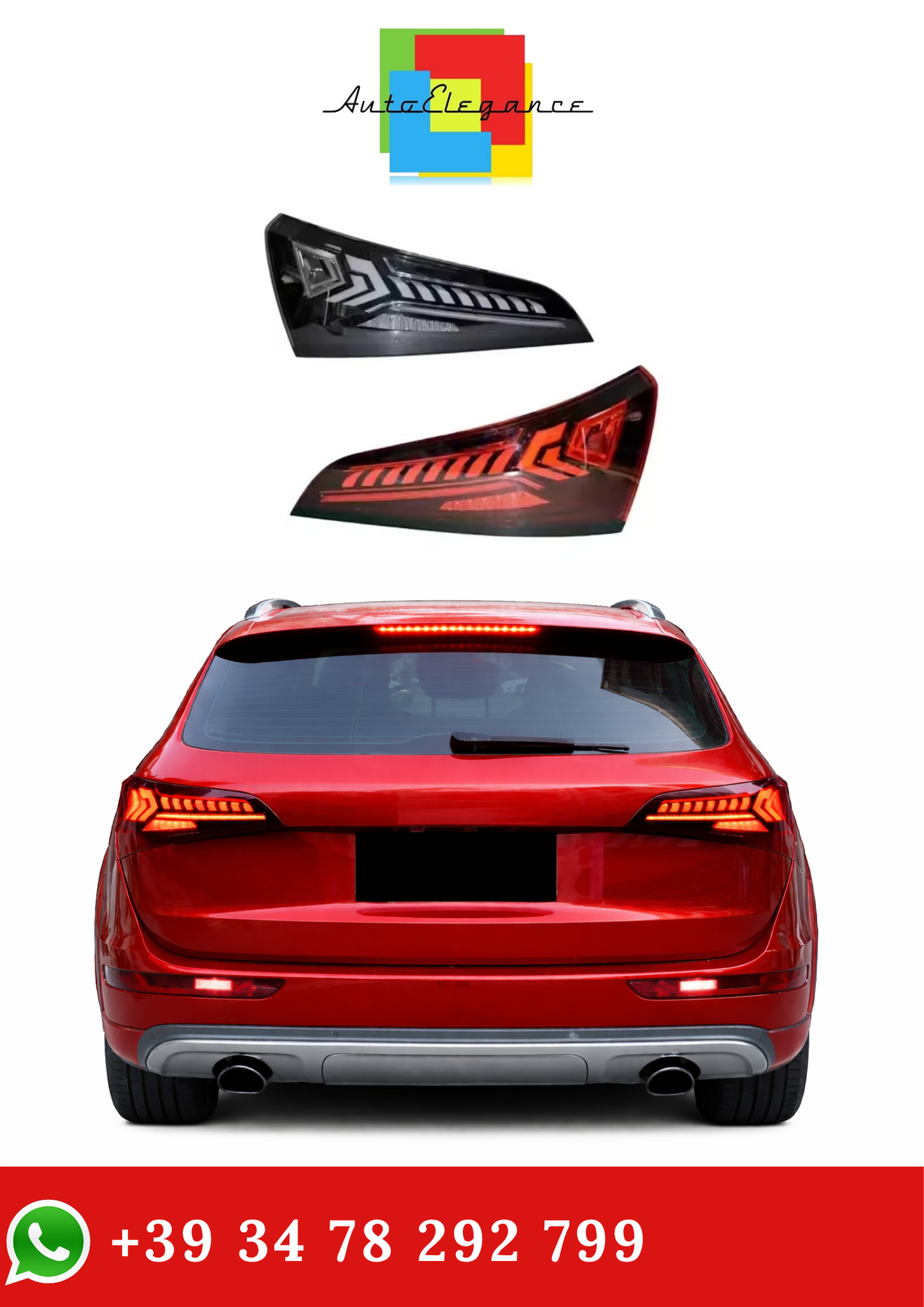 💫Fanali Posteriori SQ5 8R LED design Q7 Per Audi Q5 2008-2017💫
