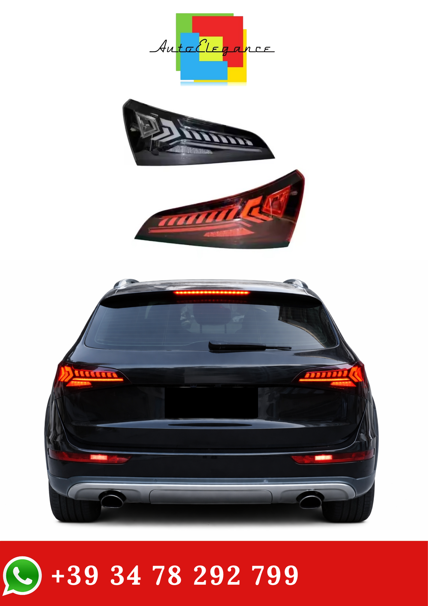💫Fanali Posteriori SQ5 8R LED design Q7 Per Audi Q5 2008-2017💫
