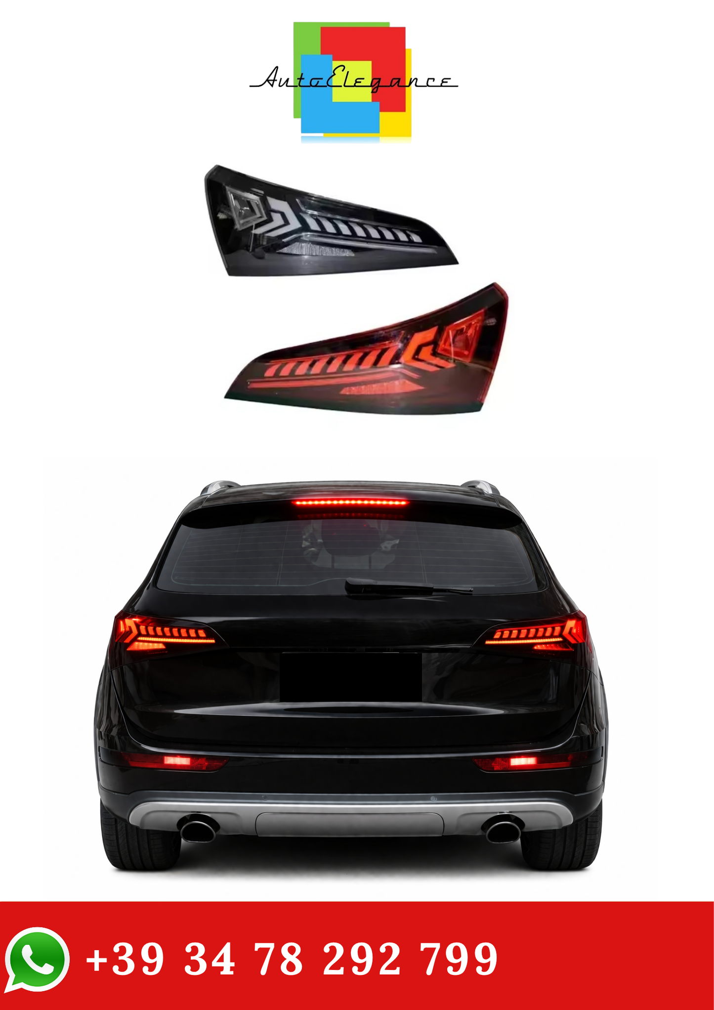💫Fanali Posteriori SQ5 8R LED design Q7 Per Audi Q5 2008-2017💫