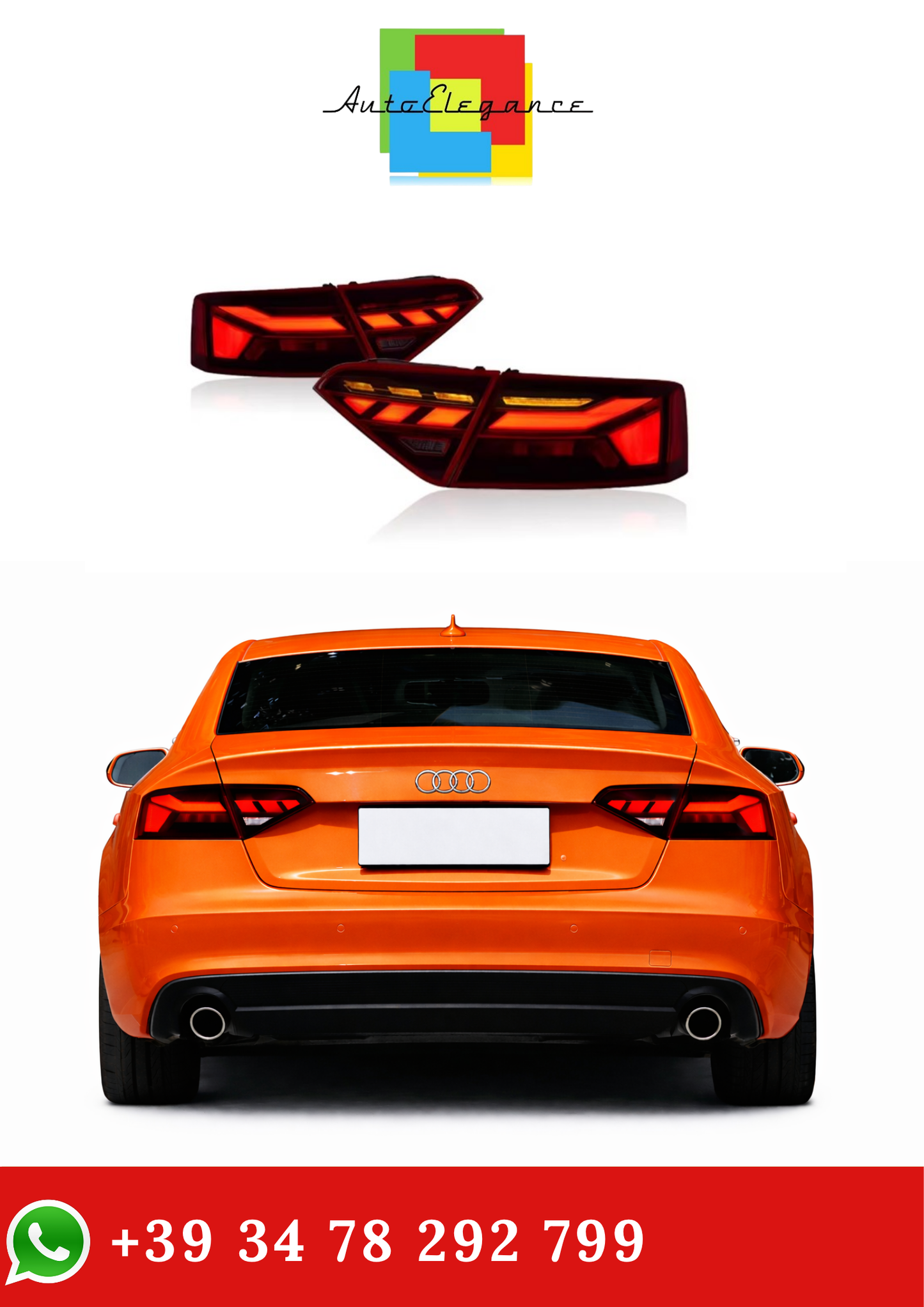 💫Fanali Posteriori A LED (DRL) Per Audi A5 2008-2016💫